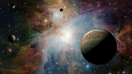 The Jupiter from space. Elements furnished by NASA. © Supernova