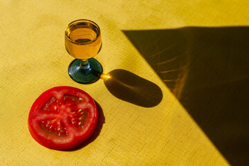tomato olive oil and shades