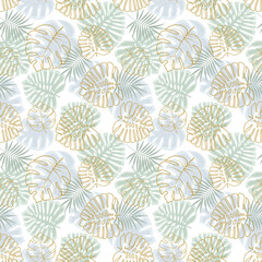 Foral decoration with palm leaves