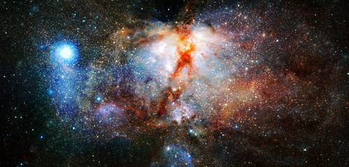 Obraz na płótnie Canvas Nebula and stars in cosmos space. Elements of this image furnished by NASA