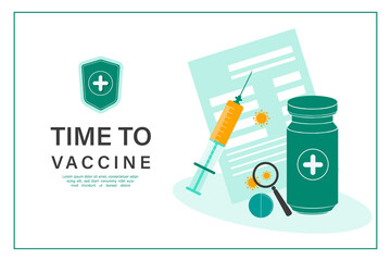 vector illustration medical vaccine. coronavirus covid-2019 vaccine conecpt. corona virus cure. injection. vaccine bottle concept. health medicine. coronavirus vaccine.