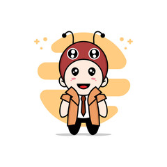 Cute detective character wearing dragonfly costume.