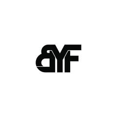 byf letter original monogram logo design