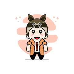 Cute detective character wearing fox costume.