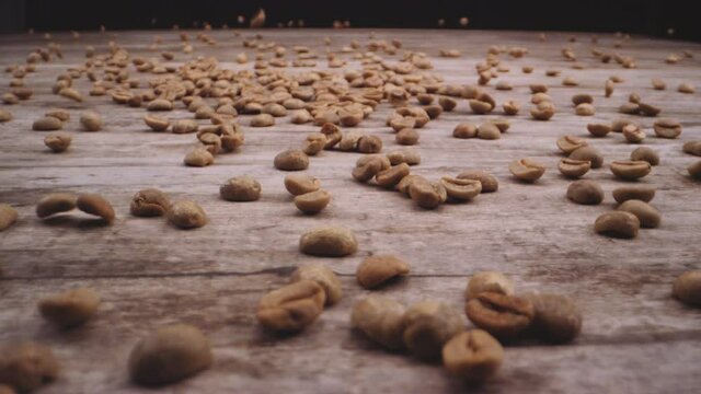 Abundance Of Coffee Beans Falling