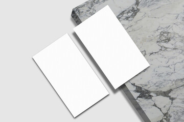 Realistic blank business card illustration for mockup