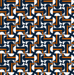 Seamless geometric pattern, minimalistic artwork with simple shape and figure.