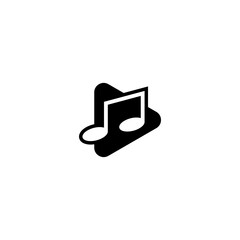 Play music logo vector stock