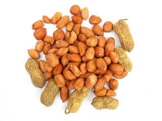 peanuts seeds isolated on white background
