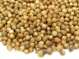 Coriander seeds background