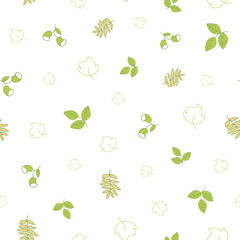 Fototapeta na wymiar Vector green leaves seamless repeat pattern design background. Perfect for modern wallpaper, fabric, home decor, and wrapping projects.