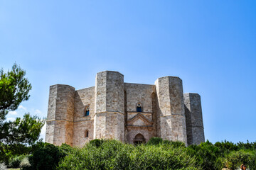 Fototapeta na wymiar Castel del Monte, fortress built for Frederick II of Swabia, emperor of the Holy Roman Empire, in Puglia.