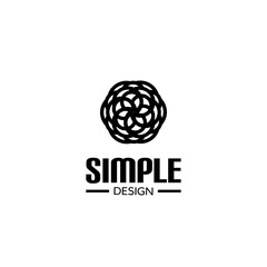 luxury logo design, with simple flower petal icon