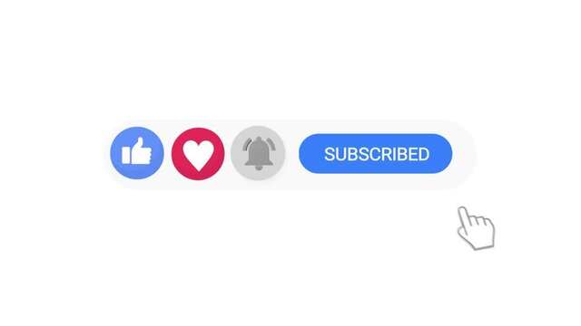 Like Subscribe And Reminder Button. Alpha Matte Channel