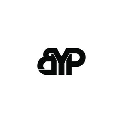 byp letter original monogram logo design