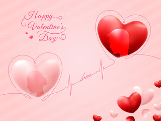 Romantic Love Couple in Happy Valentine's Day