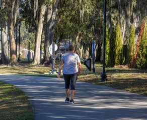 Fototapeta premium Walking the park trail
