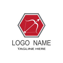 Arrow archery icon vector illustration Logo Template design