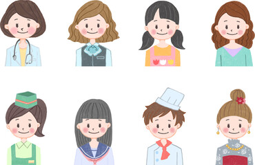 人物女性アイコン1