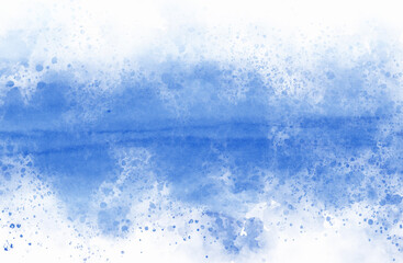 青の手描き水彩背景
