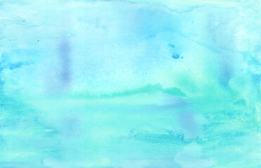 水色の手描き水彩背景