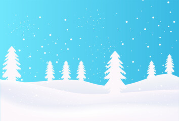 Christmas background with winter