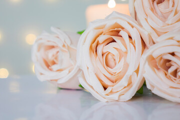 Romantic pastel rose for love or valentine theme.
