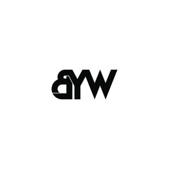 byw letter original monogram logo design