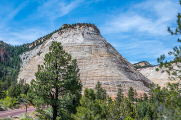 The Checkerboard Mesa in Zion National Park, Utah
