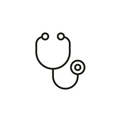 Stethoscope cardio device line style icon vector illustration design. EPS10