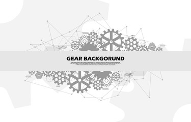 Fototapeta premium Abstract gear symbols pattern Hi-tech Technology background EP.11
