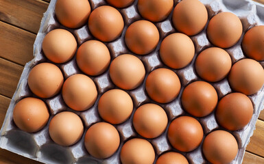 신선한 갈색계란, 음식, 요리재료 
