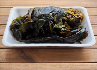 신선한 유기농 해초, 미역

