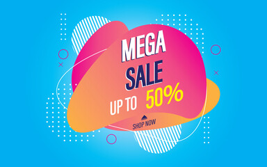 Sale banner template design,Super Sale end of season special offer banner. vector illustrations.