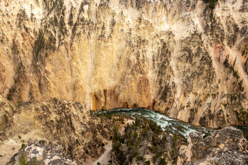 Lower Yellowstone Falls in the Yellowstone National Park