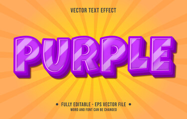 Editable text effect - purple gradient color modern style	
