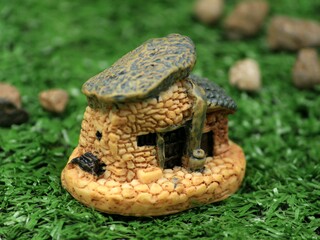 miniature decoration of dwarf houses and fantasy land