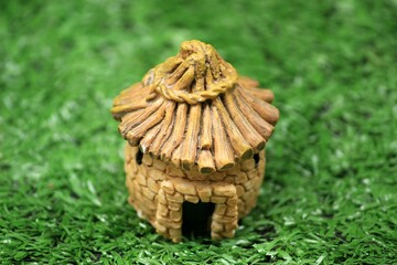 miniature decoration of dwarf houses and fantasy land 