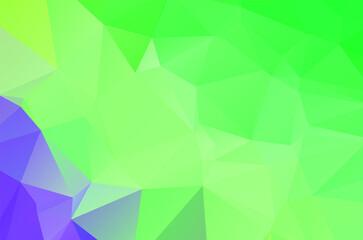 Green vivid abstract geometric background, vector from polygons triangle, mosaic