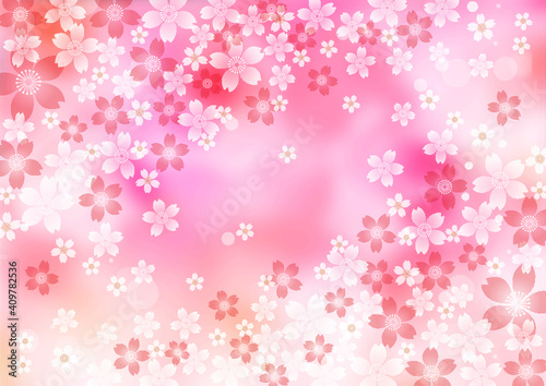 桜 淡いピンク背景 Wall Mural Wallpaper Murals Wallsheaven Yu Me