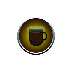 coffee cup icon with trendy isolated background. Coffee cup page for your website design Clock icon logo, app, UI. Clock icon Vector illustration, EPS10.