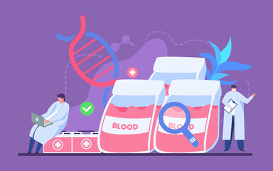 blood donors vector concept illustration