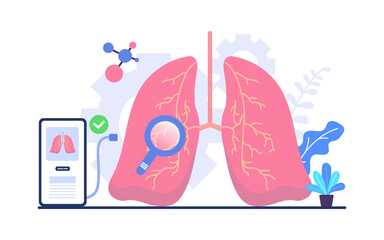 heart sign detection vector concept illustration