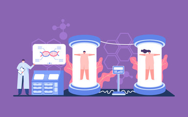 Sterilizatioon process vector concept illustration