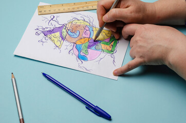 Mental health, a modern method of art therapy, Neurographics.