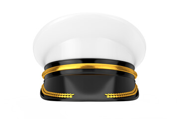 Blank White Uniform Hat or Cap Mockup. 3d Rendering