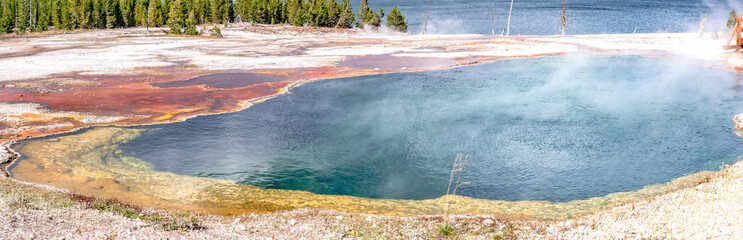 Geyser in Yellowstone National Park in Wyoming
