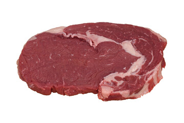 Beef Steak Raw, Isolated against white background