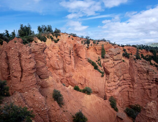 Stunning Devils Kitchen sandstone columns and unique formations on a stunning summer day in the Uinta National Forest in Utah