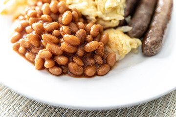 English breakfast served and ready to eat